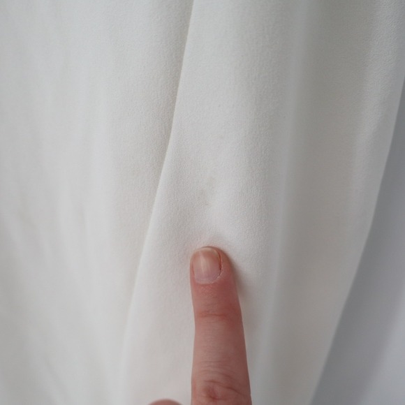 Lulus Maxi Dress Women Small White Stretch Sleeveless Lace Trim V-Neck Back Zip - Picture 6 of 12